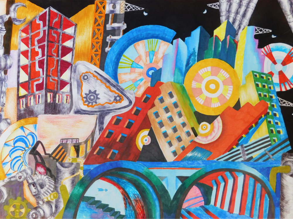 Disegno studente Liceo Calò Grottaglie per Calendario Comes 2020