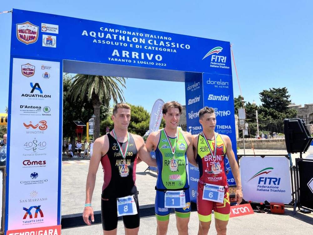 Podio Maschile Aquathlon Taranto 2022